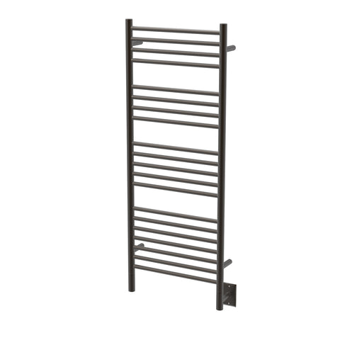 Oil-Rubbed Bronze Towel Warmer, Amba Jeeves D Straight, Hardwired, 20 Bars, W 21" H 53"