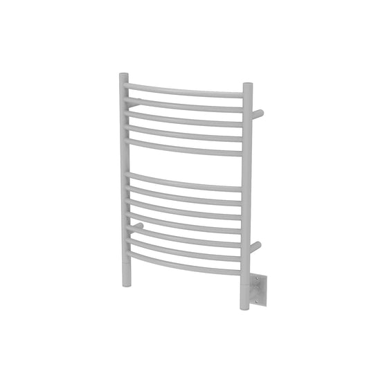 Amba Jeeves E Curved White Towel Warmer, Hardwired, 12 Bars, W 21" H 31"