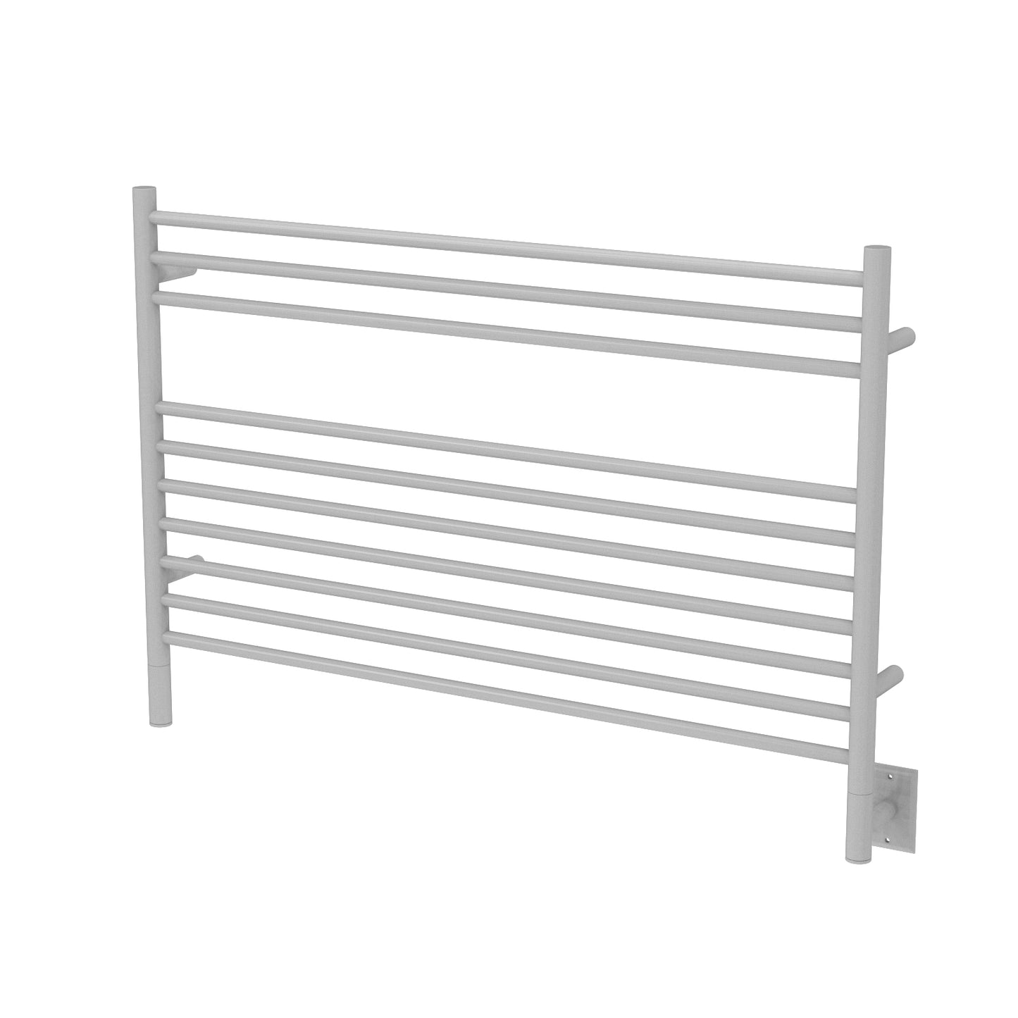 Amba Jeeves L Straight White Towel Warmer, Hardwired, 10 Bars, W 40" H 27"