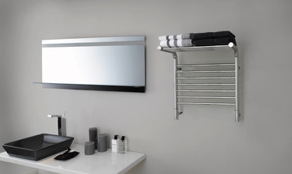 Amba Jeeves M Shelf Polished Towel Warmer, Hardwired, 11 Bars, W 21" H 22"