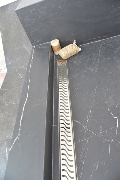 48 Inch Side Outlet Linear Shower Drain by SereneDrains