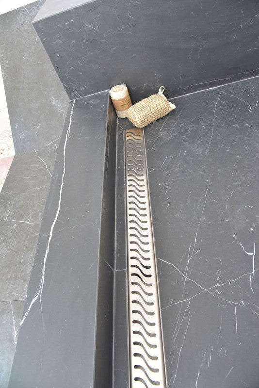 30 Inch Side Outlet Linear Shower Drain by SereneDrains