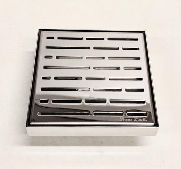 Design House 542837-SS Square Shower Drain, 6 in, Stainless Steel