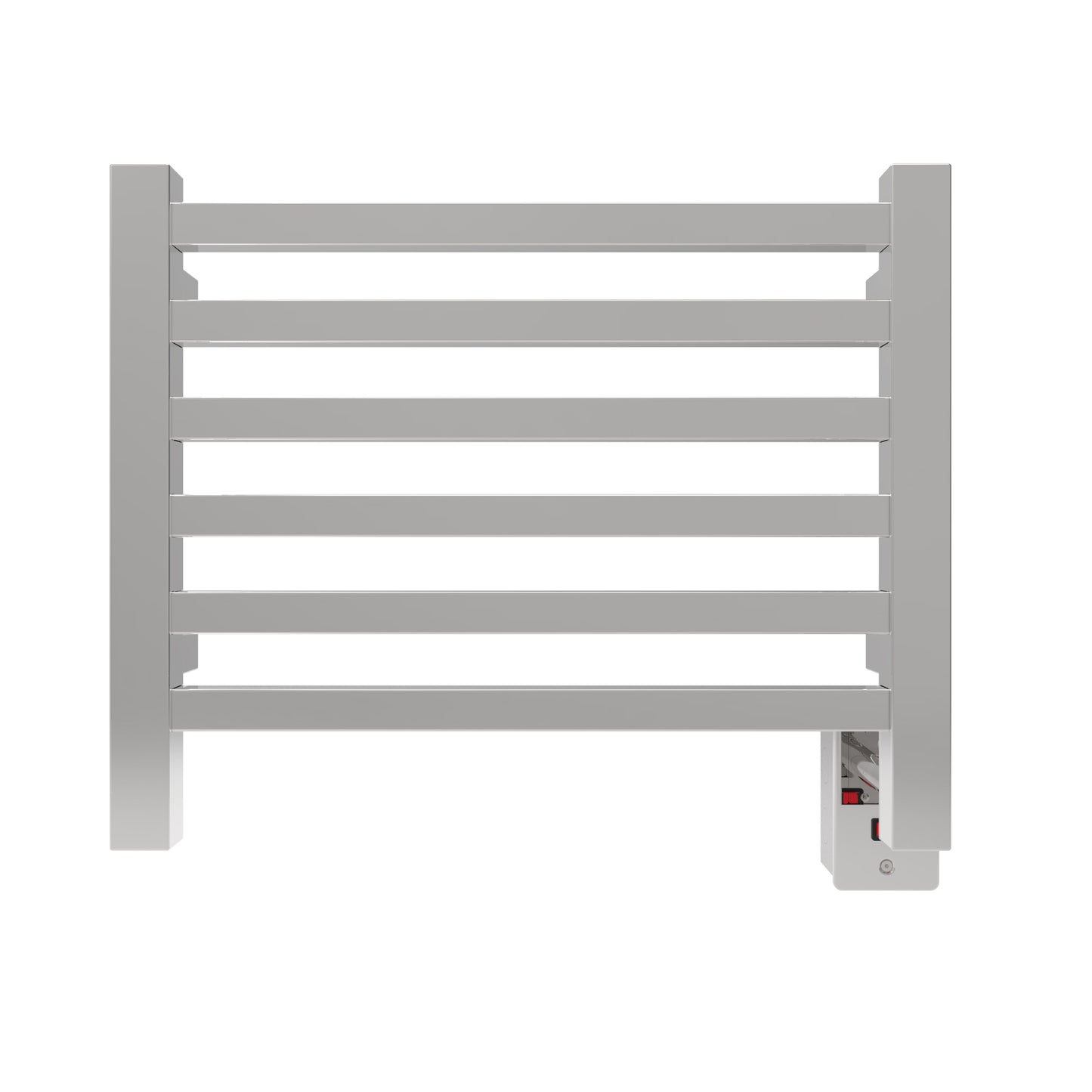 Brushed Towel Warmer, Amba Quadro Model Q2016B, 6 Bars Towel Warmer