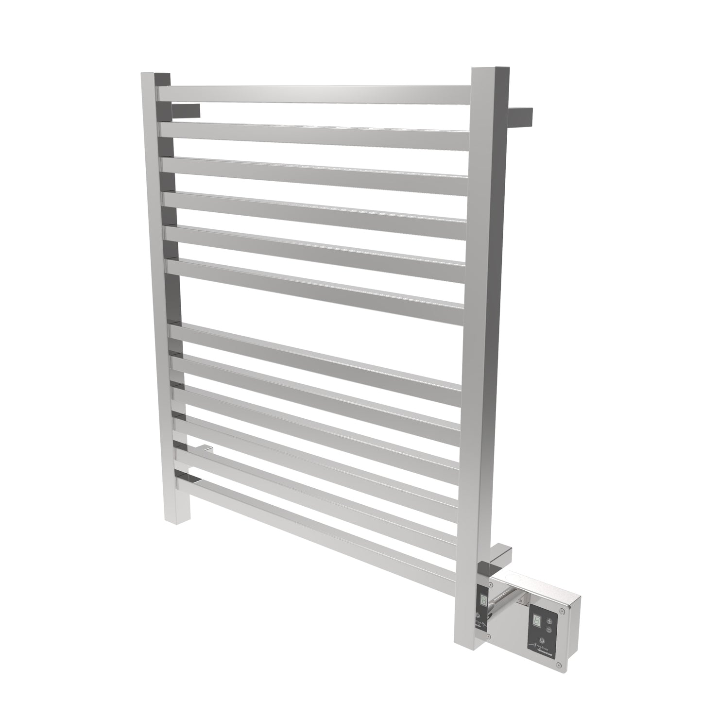 Polished Towel Warmer, Amba Quadro Model Q2833P, 12 Bars Towel Warmer