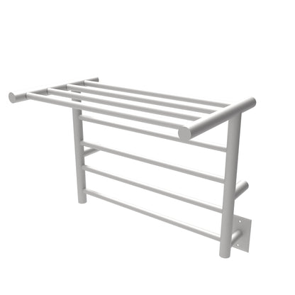 Brushed Towel Warmer, Amba Radiant Shelf 8 Bar Towel Warmer