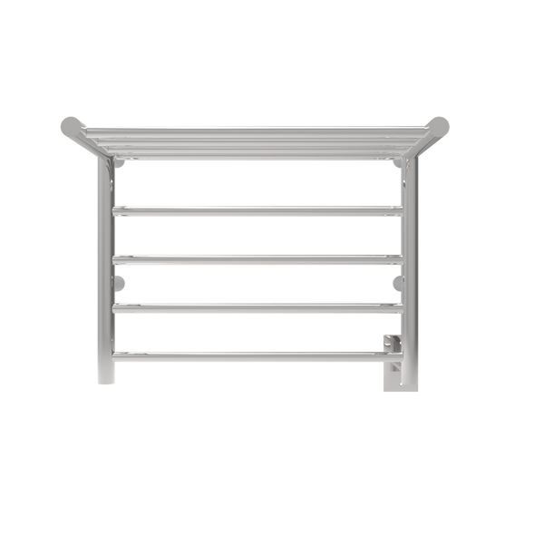 Polished Towel Warmer, Amba Radiant Shelf 8 Bar Towel Warmer