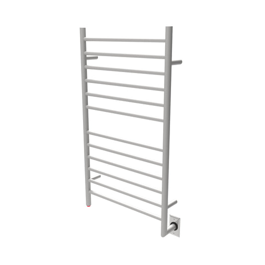 Brushed Towel Warmer, Amba Radiant Hardwired Straight, 12 Bars Towel Warmer