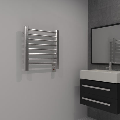 Brushed Towel Warmer, Amba Sirio Model S2121, 8 Bars Towel Warmer