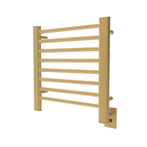 Satin Brass Towel Warmer, Amba Sirio Model S2121, 8 Bars Towel Warmer