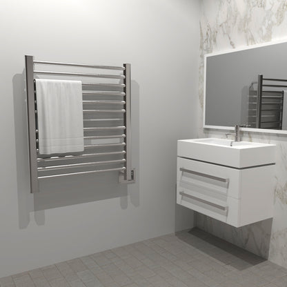 Brushed Towel Warmer, Amba Sirio Model S2933, 12 Bars Towel Warmer