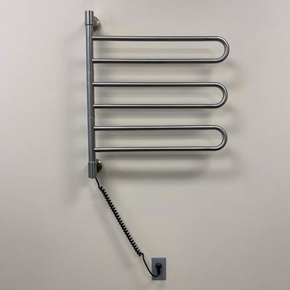 Brushed Towel Warmer, Amba Swivel Jack Model B003, 6 Bars Towel Warmer