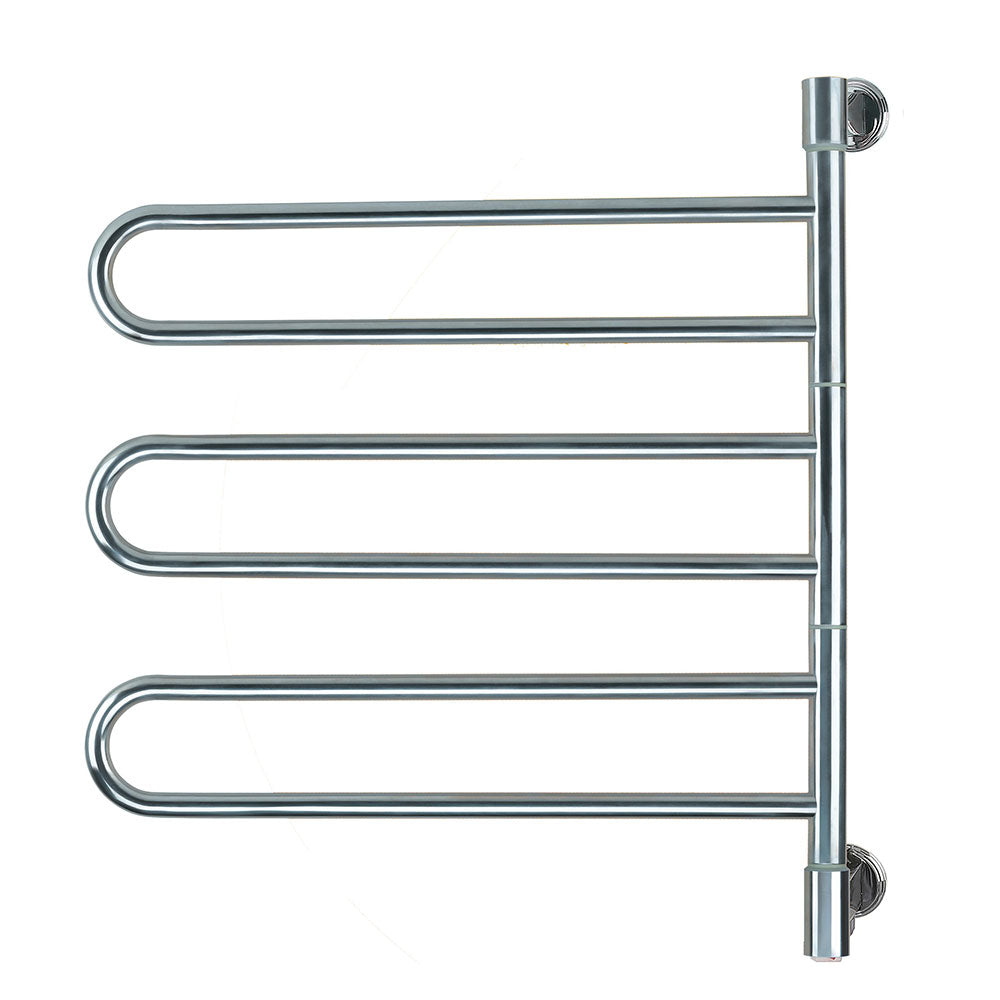 Polished Towel Warmer, Amba Swivel Jack Model B003, 6 Bars Towel Warmer