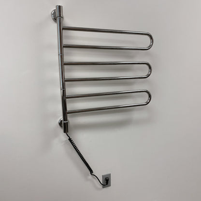 Polished Towel Warmer, Amba Swivel Jack Model B003, 6 Bars Towel Warmer