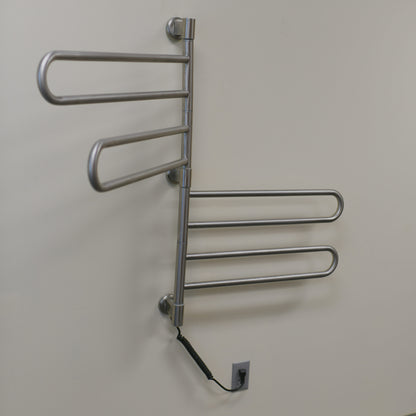 Brushed Towel Warmer, Amba Swivel Jack Model B004, 8 Bars Towel Warmer