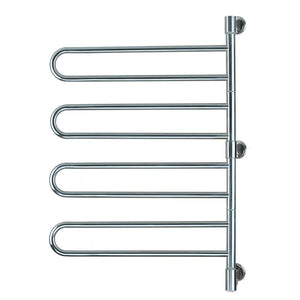 Polished Towel Warmer, Amba Swivel Jack Model B004, 8 Bars Towel Warmer