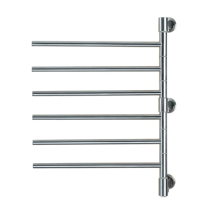 Polished Towel Warmer, Amba Swivel Jack Model, 6 Bars Towel Warmer