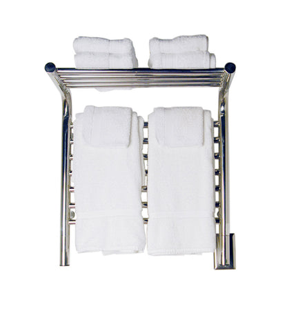 Amba Jeeves M Shelf Polished Towel Warmer, Hardwired, 11 Bars, W 21" H 22"