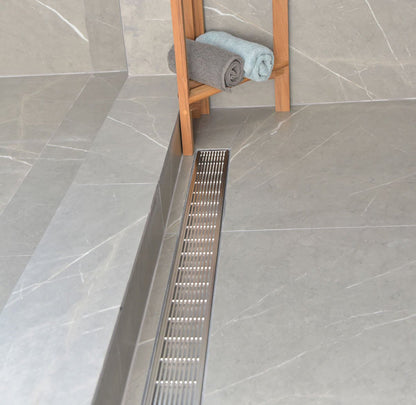 16 Inch Side Outlet Linear Shower Drain by SereneDrains