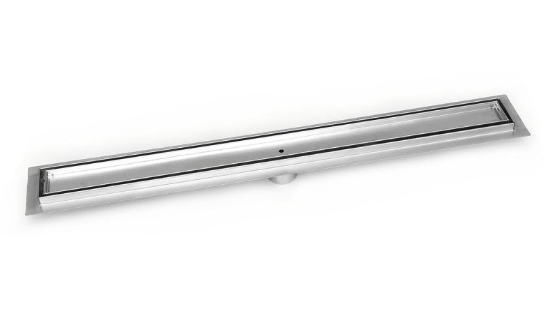 39 Inch Tile Insert Linear Shower Drain, Brushed Stainless Steel by SereneDrains