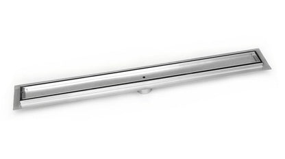 90 Inch Tile Insert Linear Shower Drain, Brushed Stainless Steel by SereneDrains