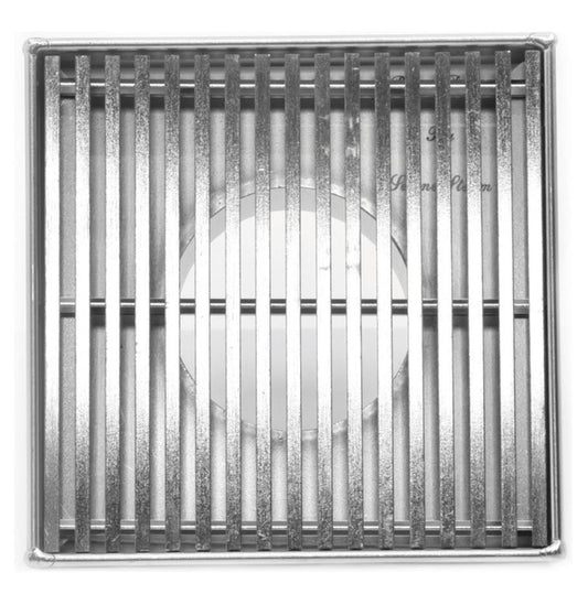 4 Inch Square Shower Drains Linear Wedge Design by SereneDrains